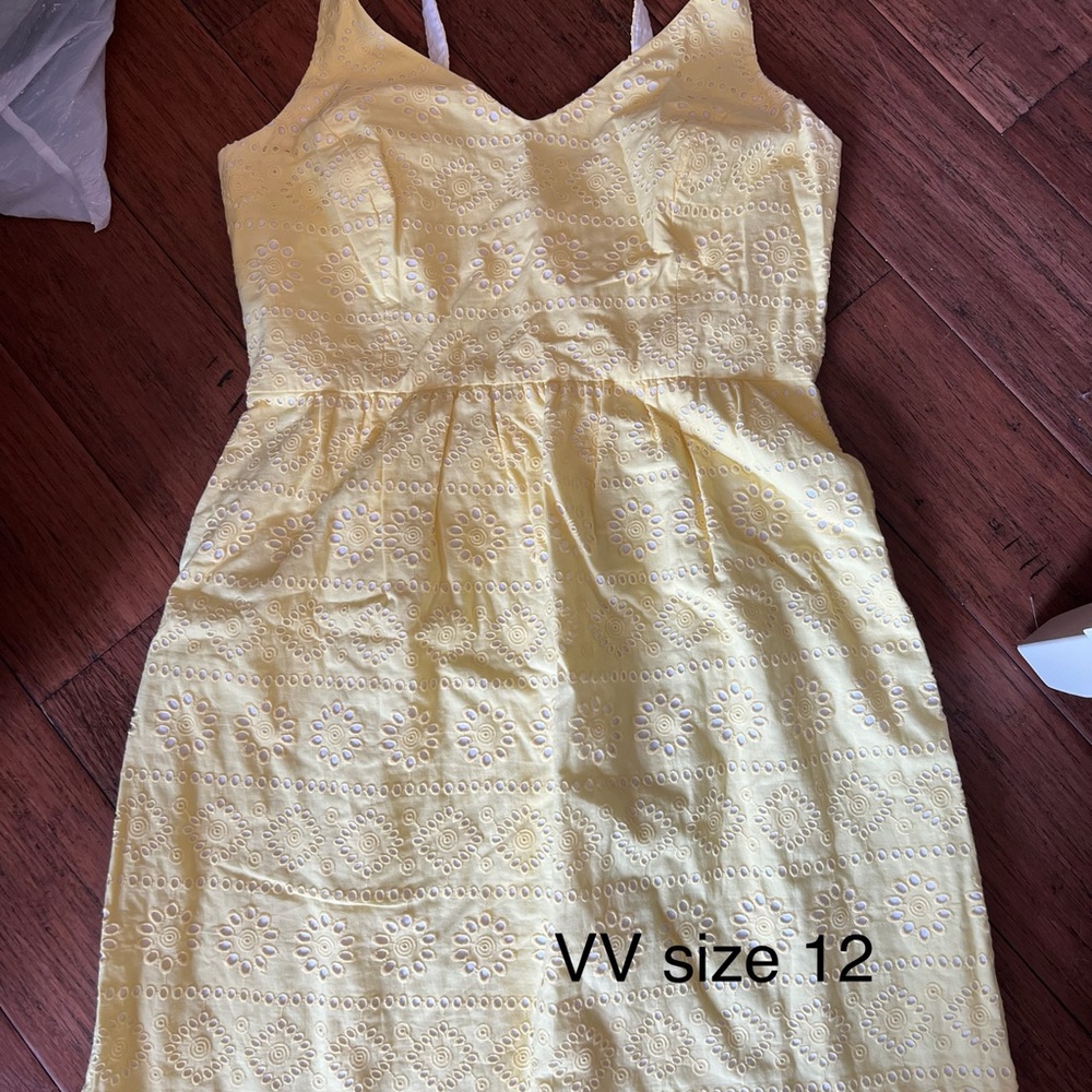 Vineyard Vines Yellow Eyelet Sundress